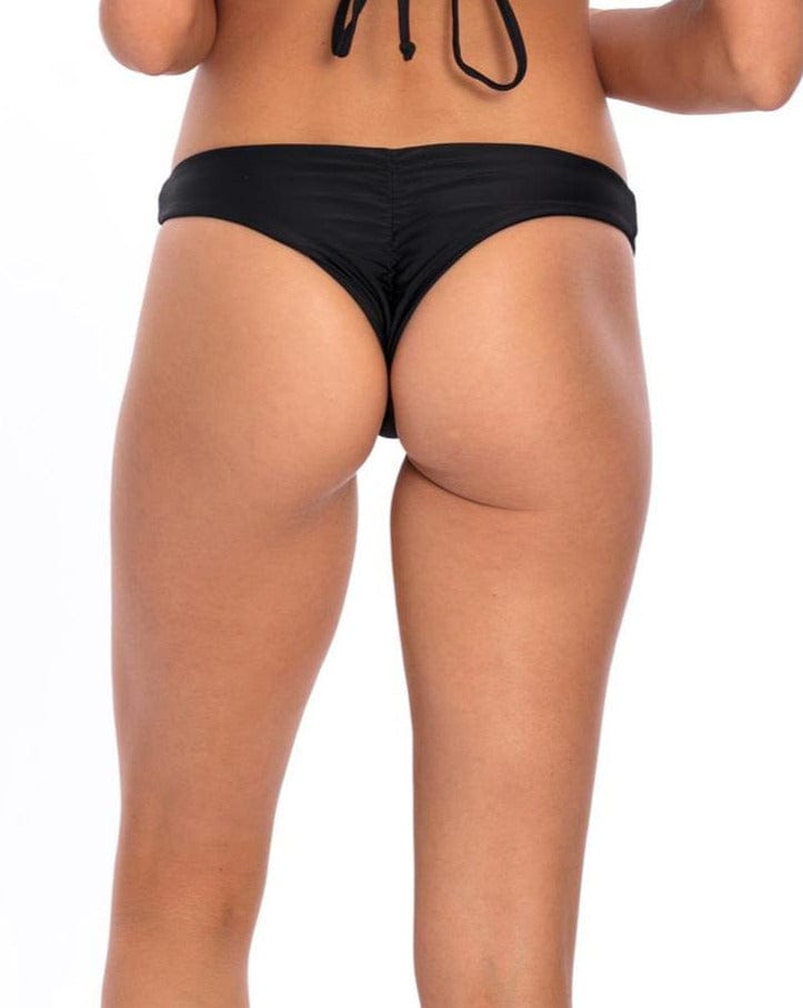 Corpo Bonito Swim Wear Bottom XS Black Lisa with Scrunch Bikini Bottom