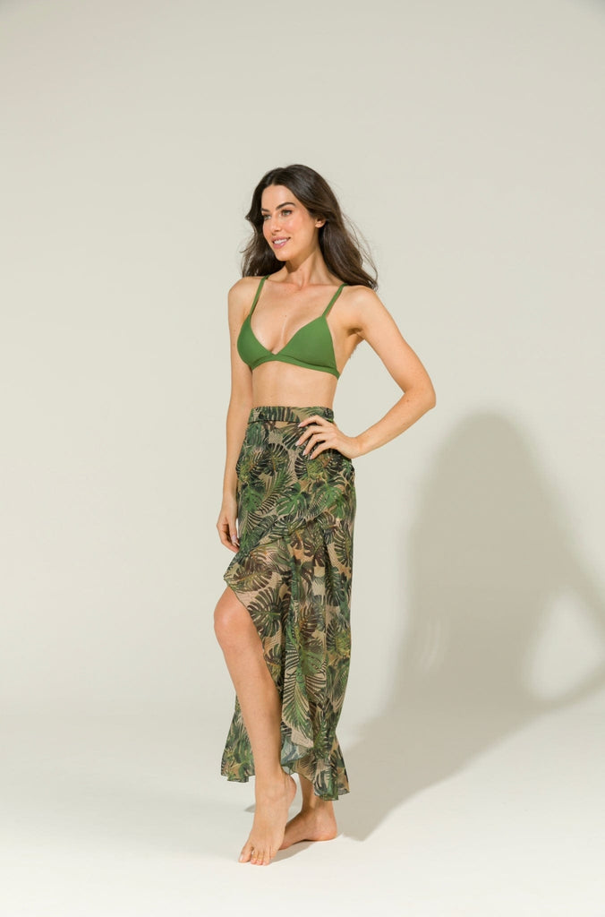 Corpo Bonito Wear Cover Ups Green Leaf Skirt Cover Up