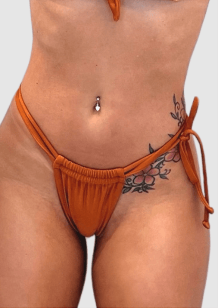 Corpo Bonito Swim Wear Bottom Brown Shining Bikini Bottom Indio