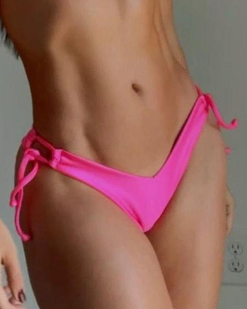 Corpo Bonito Swim Wear Top Pink Barbie Tie Side Bikini Bottom