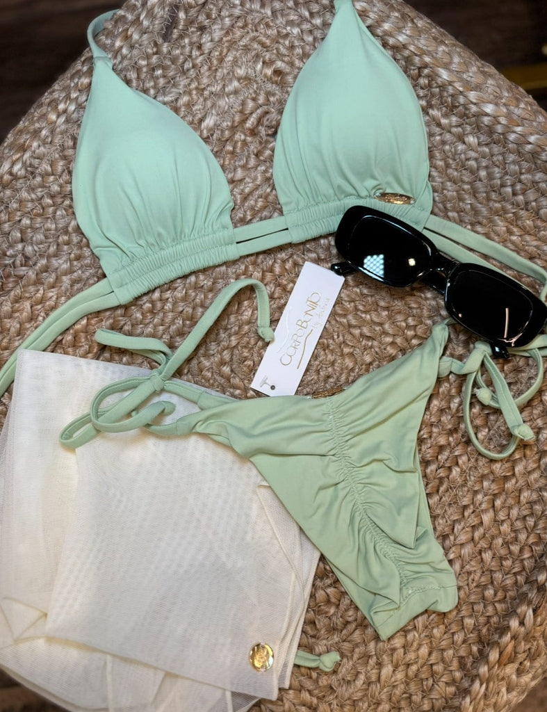 Corpo Bonito Swim Wear Top Sage Bikini Top Lu
