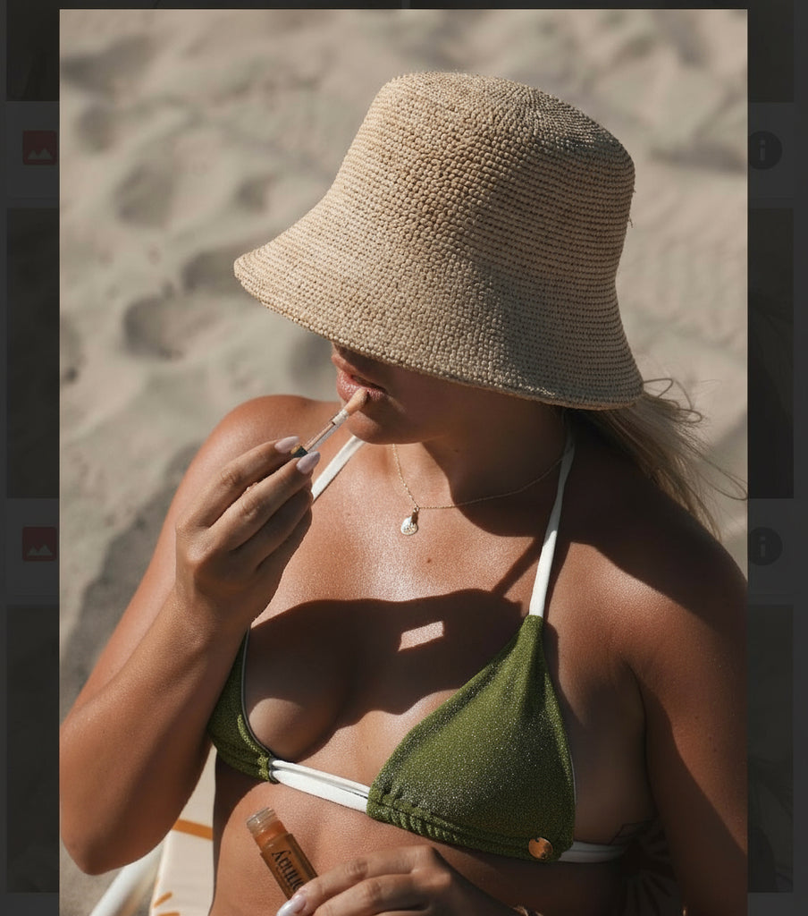 Corpo Bonito Wear Top Turquoise Lurex Bikini Top Lu