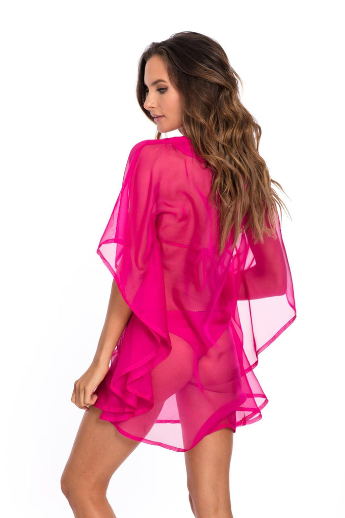 CorpoBonito SwimWear Cover Ups Pink Flowy Dress Cover Up